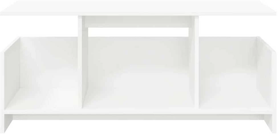 TV staliukas Televizoriaus stovas 102 x 35 x 45 cm Balta Apdirbta mediena