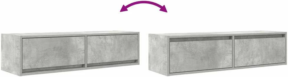 TV staliukas Televizoriaus spintelė 100 x 31 x 25,5 cm Betono pilka
