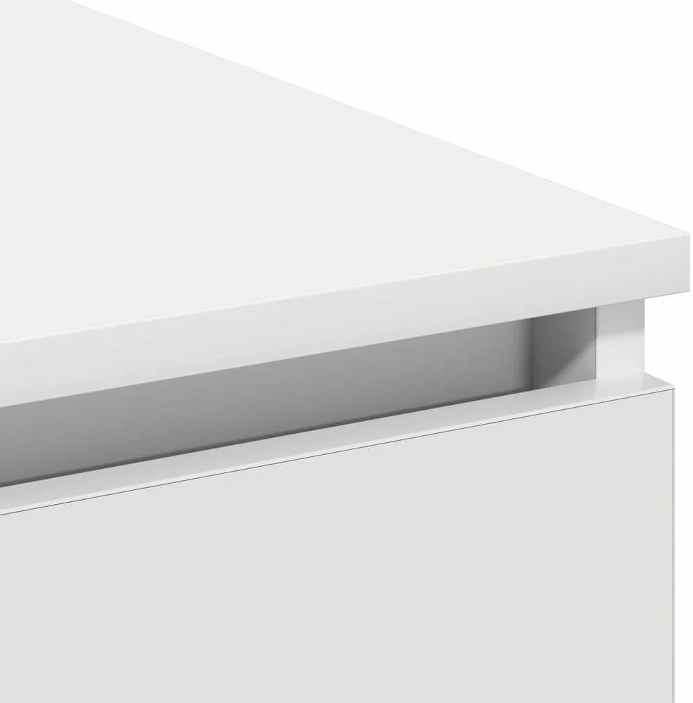 TV staliukas Televizoriaus spintelė 180 x 38 x 49 cm Balta Apdirbta mediena