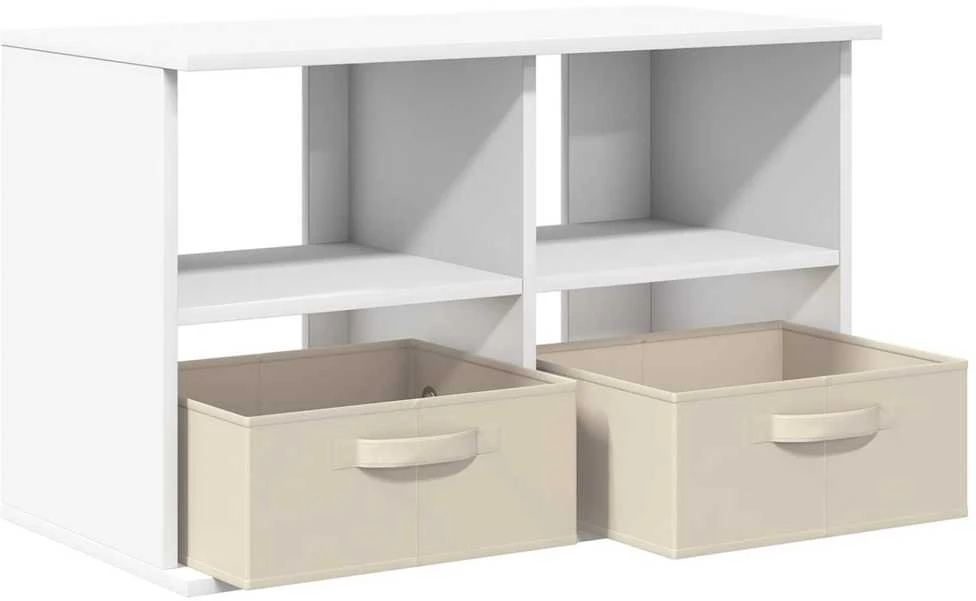 TV staliukas Televizoriaus stovas su stalčių Balta 79 x 40 x 48 cm