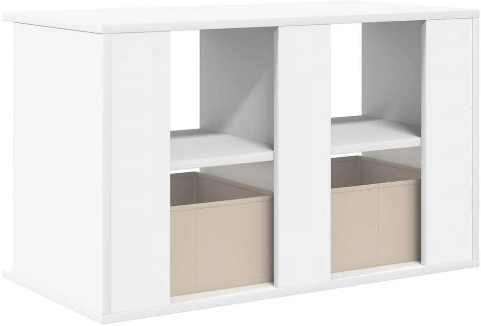 TV staliukas Televizoriaus stovas su stalčių Balta 79 x 40 x 48 cm