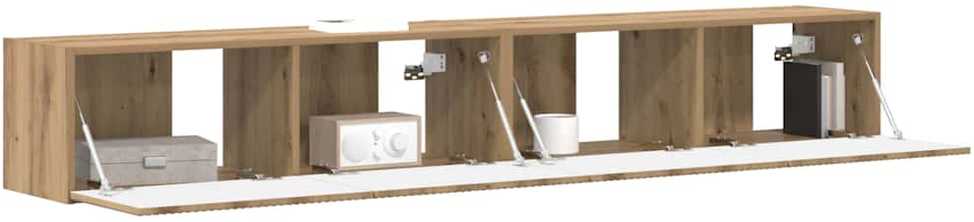 TV staliukas TV sieninė spintelė 2 pcs Meistrų ąžuolas 98 x 31 x 29,5 cm
