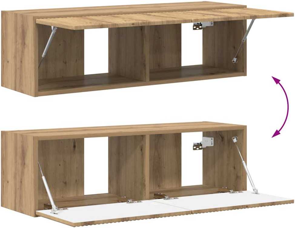 TV staliukas TV sieninė spintelė 2 pcs Meistrų ąžuolas 98 x 31 x 29,5 cm