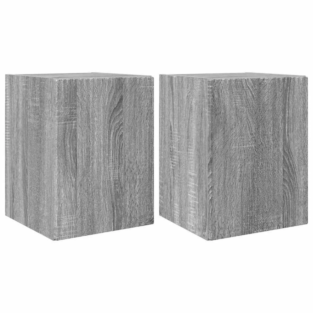 TV staliukas TV sieninė spintelė 2 vnt. Pilkas Sonoma Apdirbta mediena