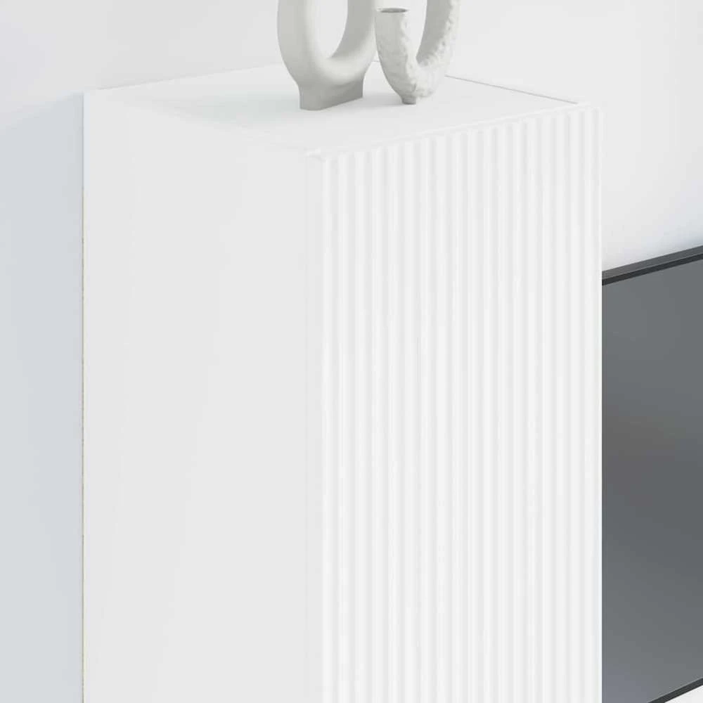 TV staliukas TV sieninė spintelė 30 x 31 x 80 cm Balta Apdirbta mediena