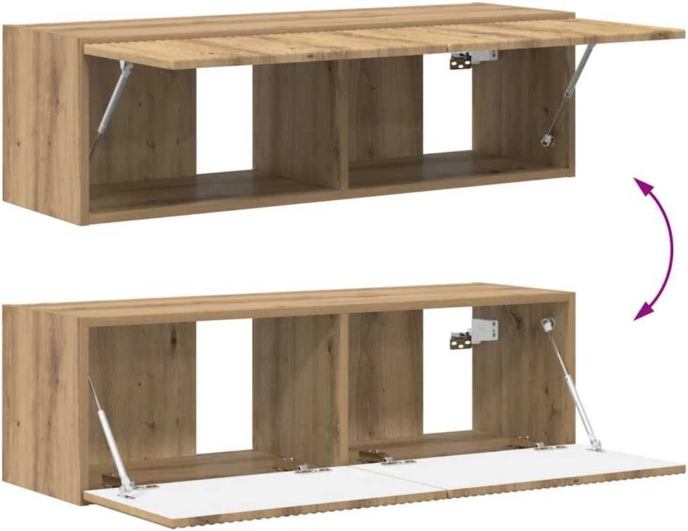 TV staliukas TV sieninė spintelė 59,5 x 31 x 60 cm Balta Apdirbta mediena