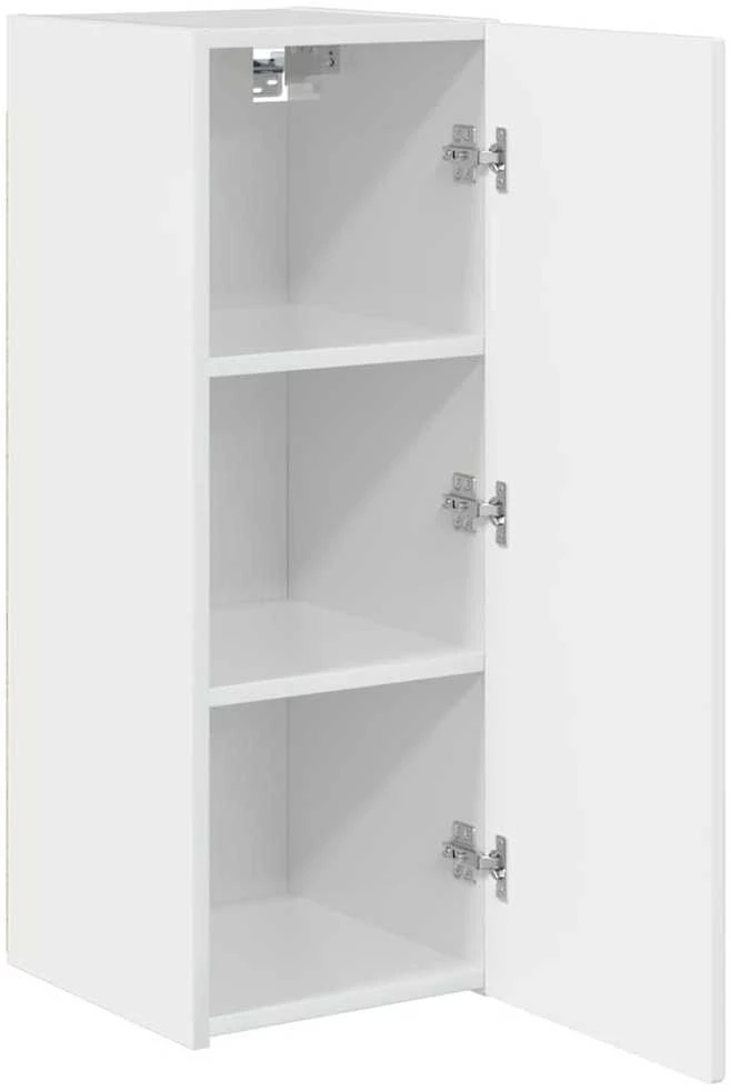 TV staliukas TV sieninė spintelė 30 x 31 x 80 cm Blizgus baltas