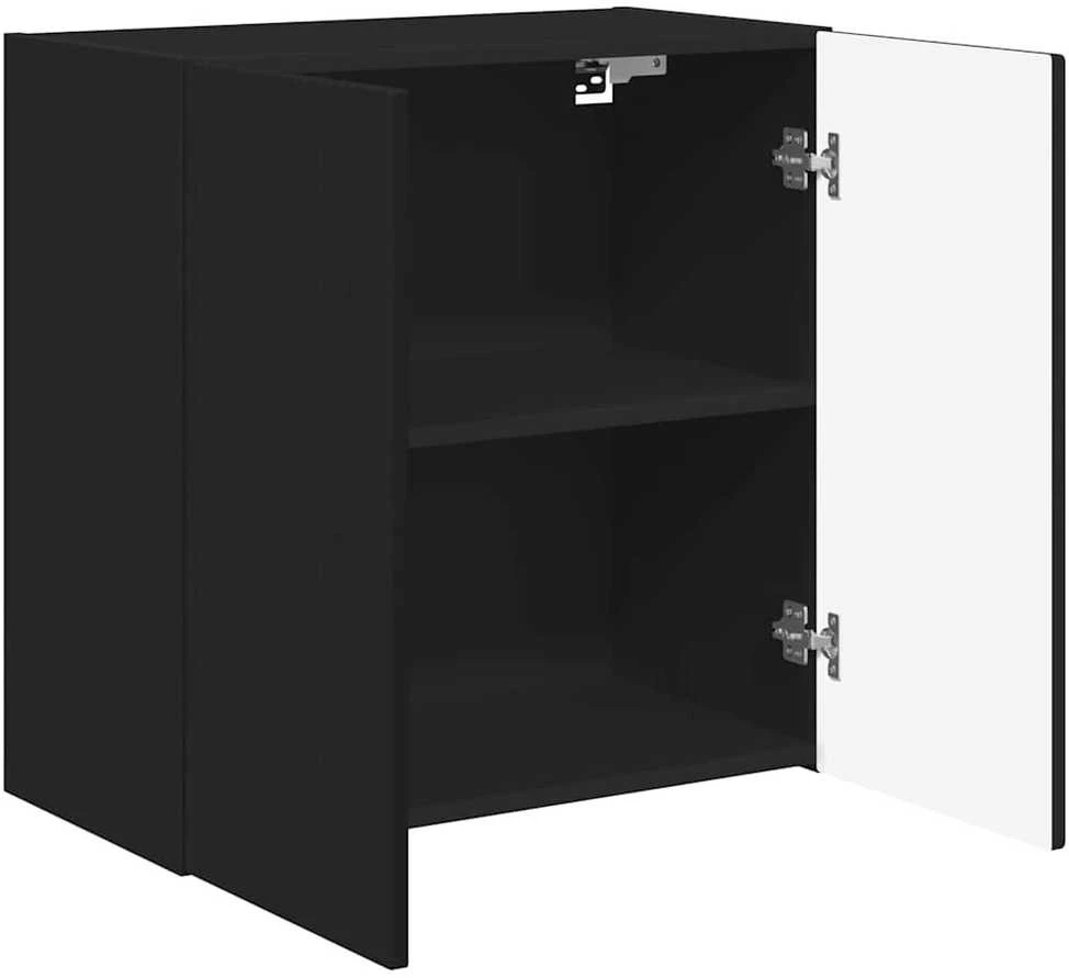 TV staliukas TV sieninė spintelė 59,5 x 31 x 60 cm Juoda Apdirbta mediena