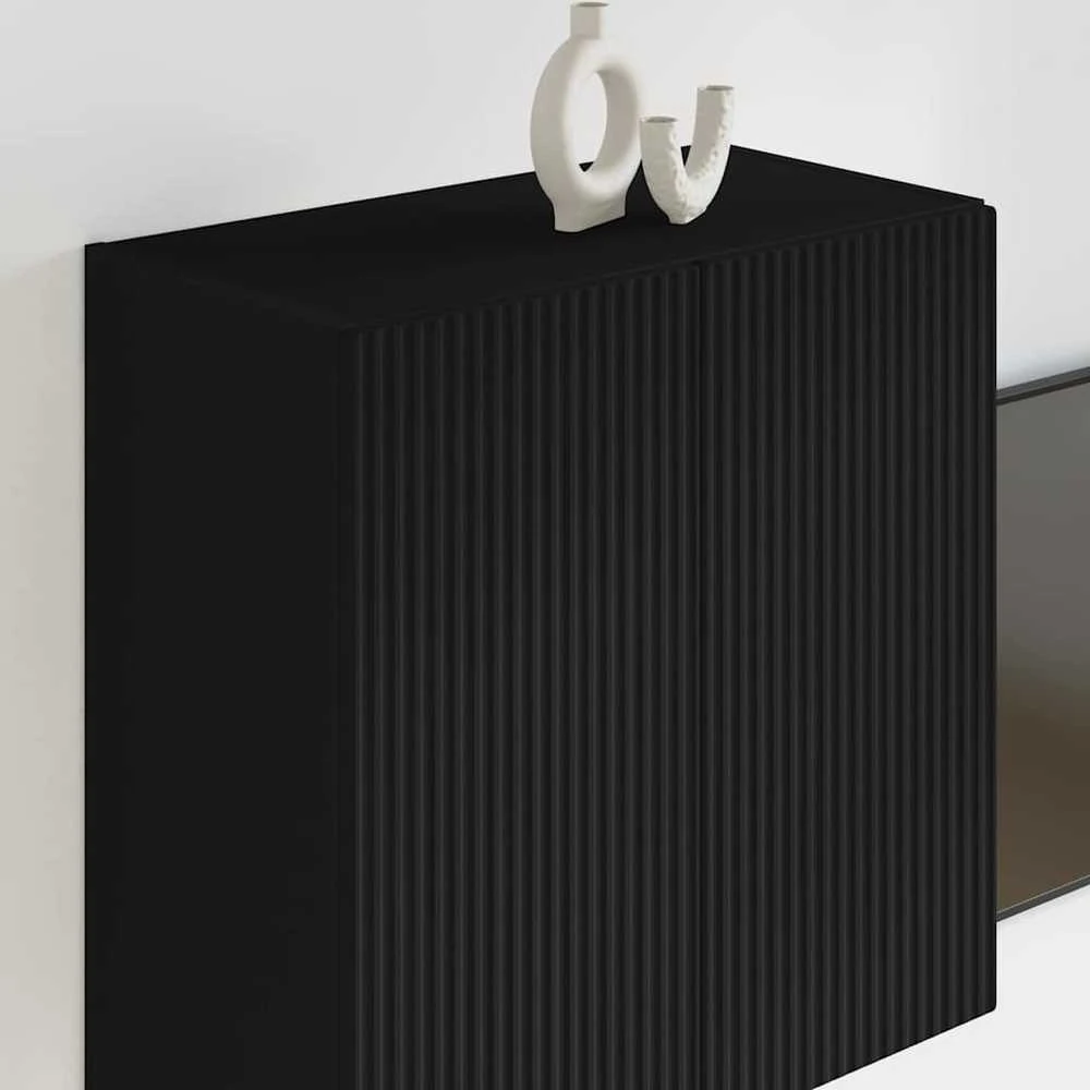 TV staliukas TV sieninė spintelė 59,5 x 31 x 60 cm Juoda Apdirbta mediena