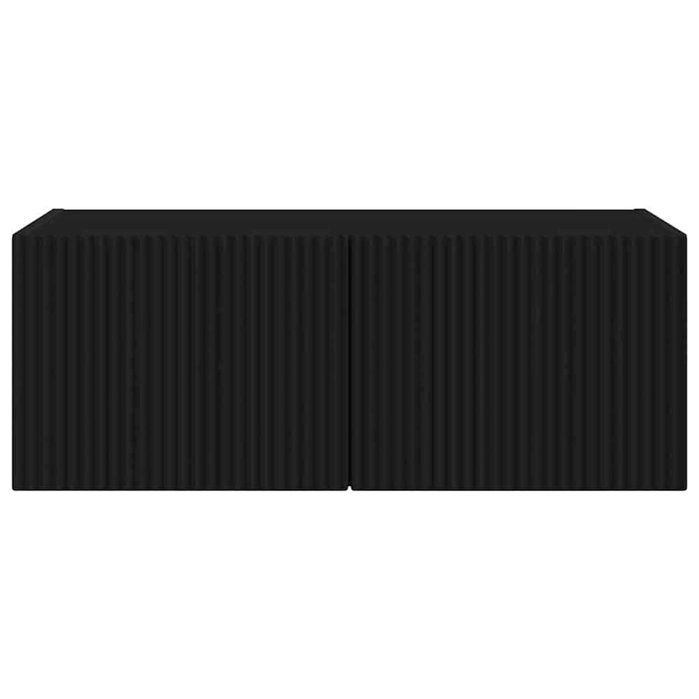 TV staliukas TV sieninė spintelė 78,5 x 31 x 29,5 cm Juoda Apdirbta mediena