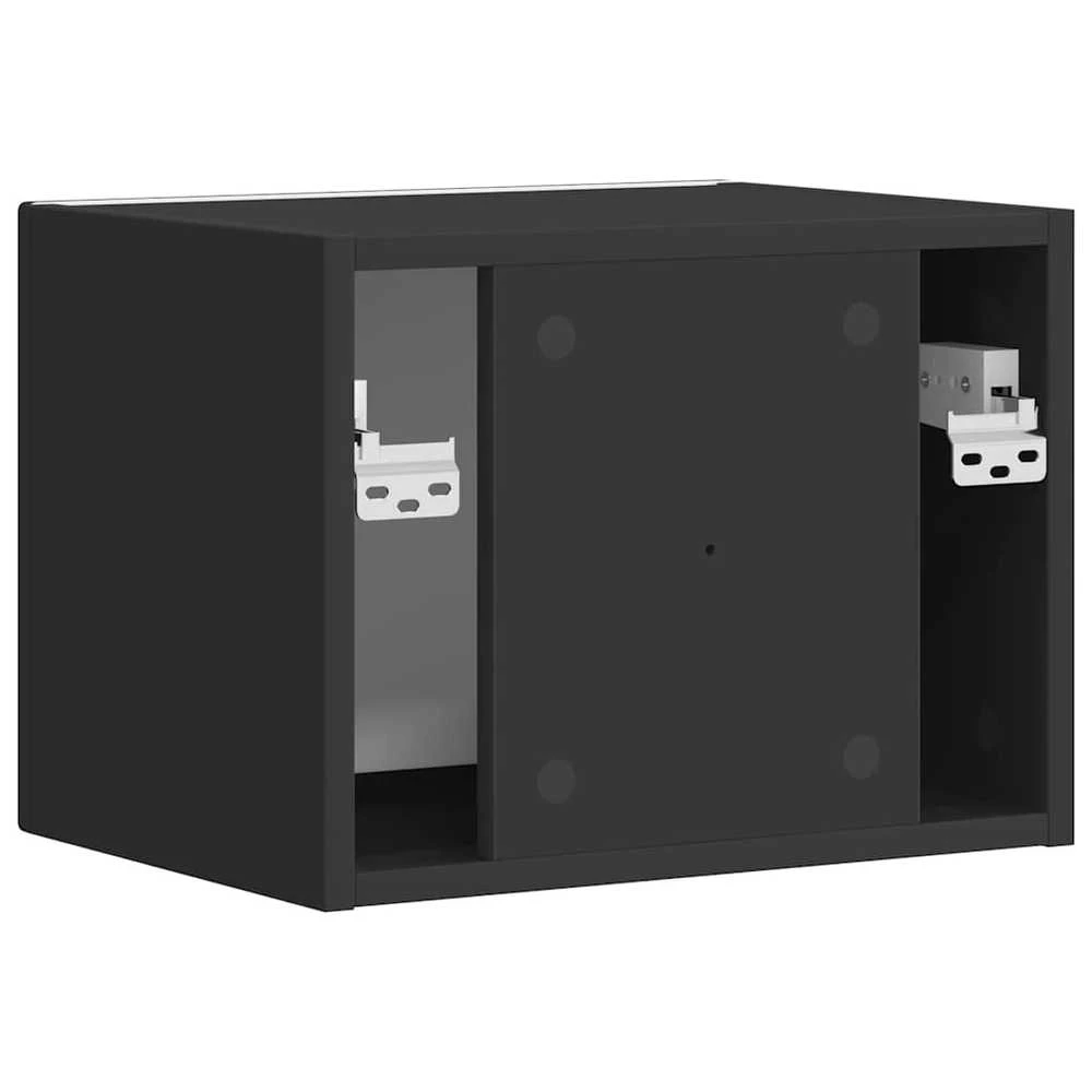 TV staliukas TV sieninė spintelė 39 x 31 x 29,5 cm Juoda Apdirbta mediena