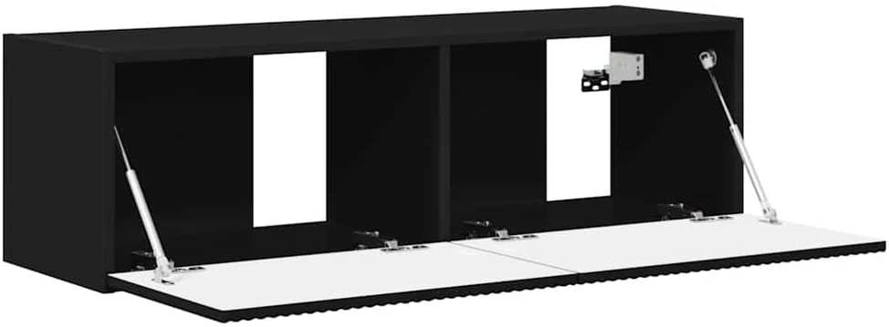 TV staliukas TV sieninė spintelė Juoda 98 x 31 x 29,5 cm Apdirbta mediena