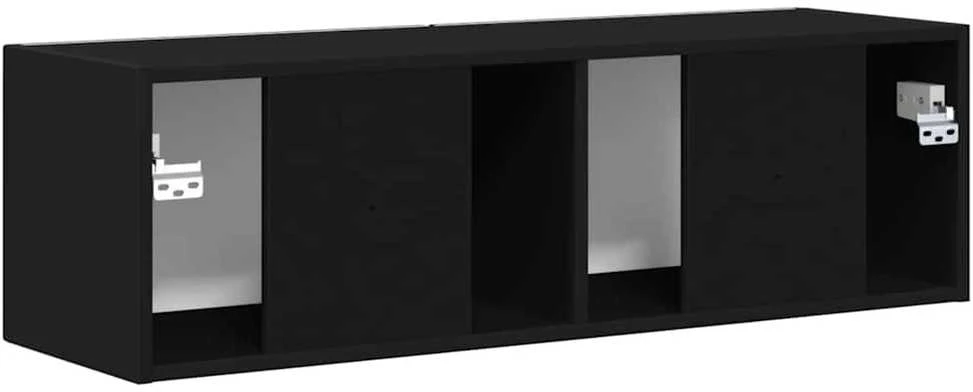 TV staliukas TV sieninė spintelė Juoda 98 x 31 x 29,5 cm Apdirbta mediena