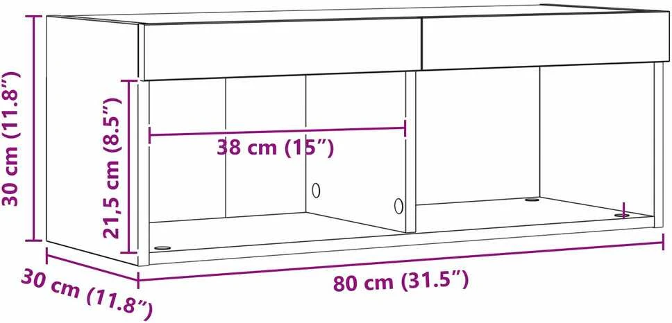 TV staliukas TV spintelių komplektas 2 vnt. juoda ąžuolo Apdirbta mediena