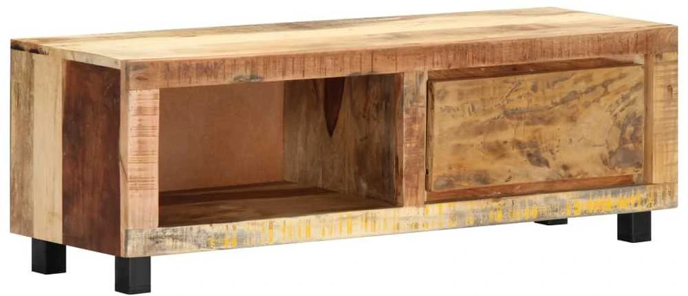 TV staliukas TV spintelė, 100x30x33cm, perdirbtos medienos masyvas