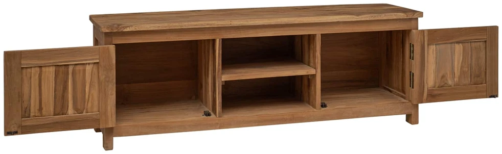 TV staliukas TV spintelė 110 x 30 x 40 cm Natūrali Kieto teka medžio