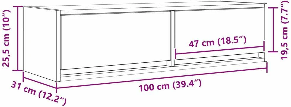 TV staliukas Televizoriaus spintelė 100 x 31 x 25,5 cm artisano ąžuolo