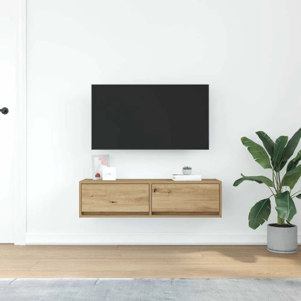 TV staliukas Televizoriaus spintelė 100 x 31 x 25,5 cm artisano ąžuolo