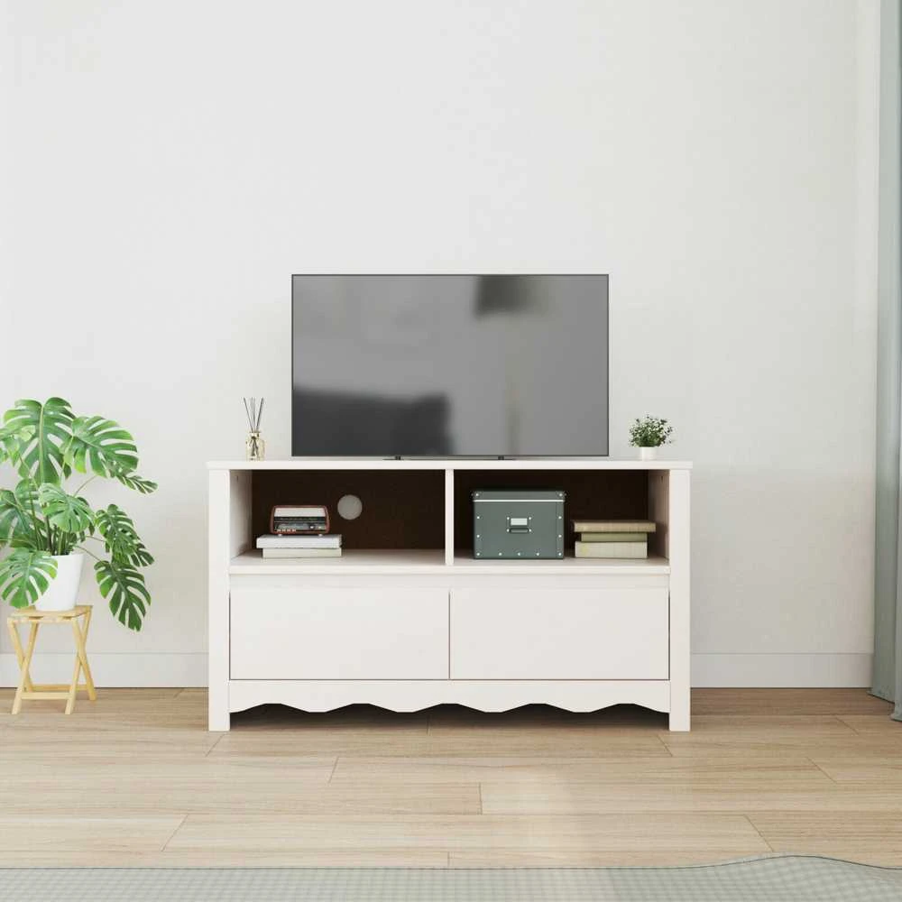 TV staliukas Televizoriaus spintelė su stalčių Drammen Balta 99 x 43 x 55 cm