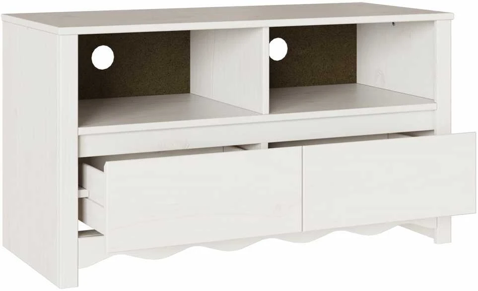 TV staliukas Televizoriaus spintelė su stalčių Drammen Balta 99 x 43 x 55 cm