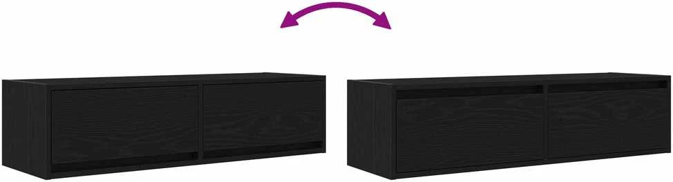 TV staliukas Televizoriaus spintelė 100 x 31 x 25,5 cm juoda ąžuolo