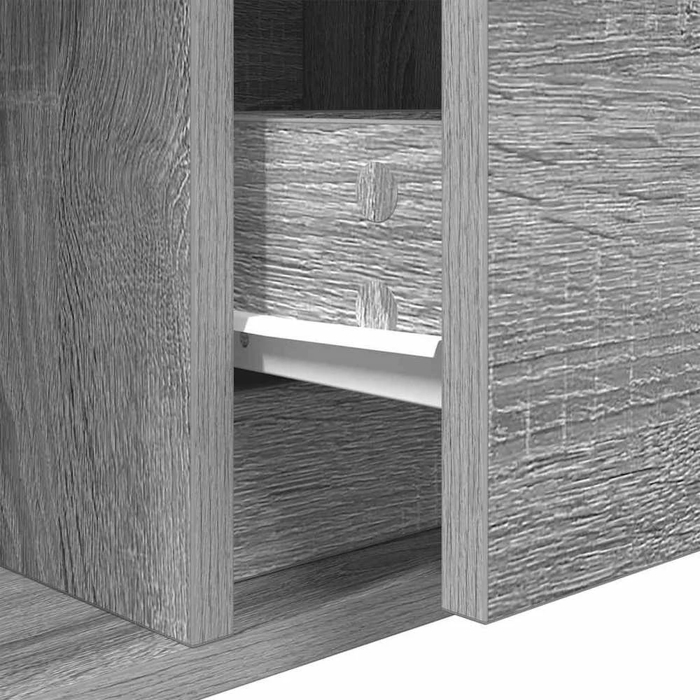 TV staliukas TV spintelė, pilka ąžuolo, 60x31x25,5 cm, apdirbta mediena