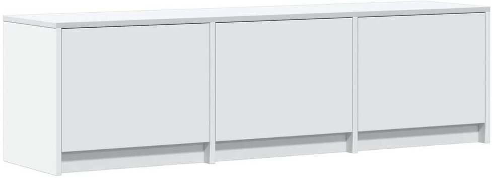 TV staliukas TV spintelė su LED 140 x 34 x 40 cm Baltas Dirbtinė mediena