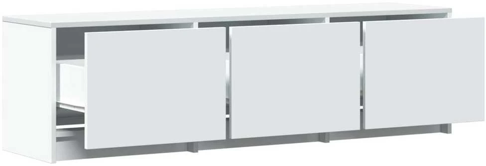 TV staliukas TV spintelė su LED 140 x 34 x 40 cm Baltas Dirbtinė mediena