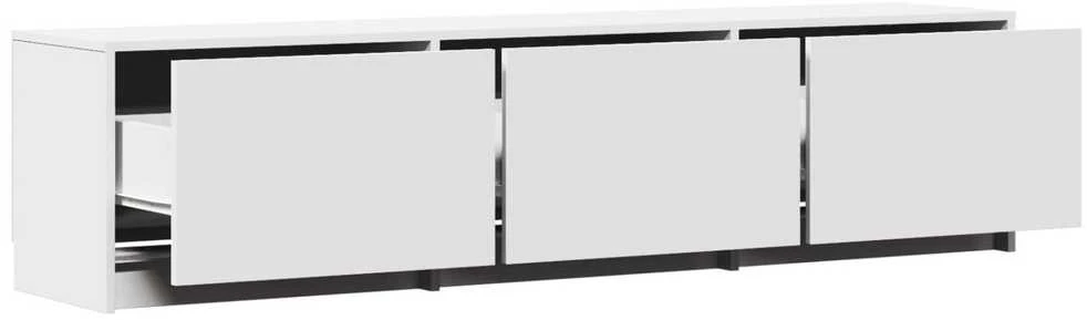 TV staliukas TV spintelė su LED 165 x 34 x 40 cm Baltas Dirbtinė mediena