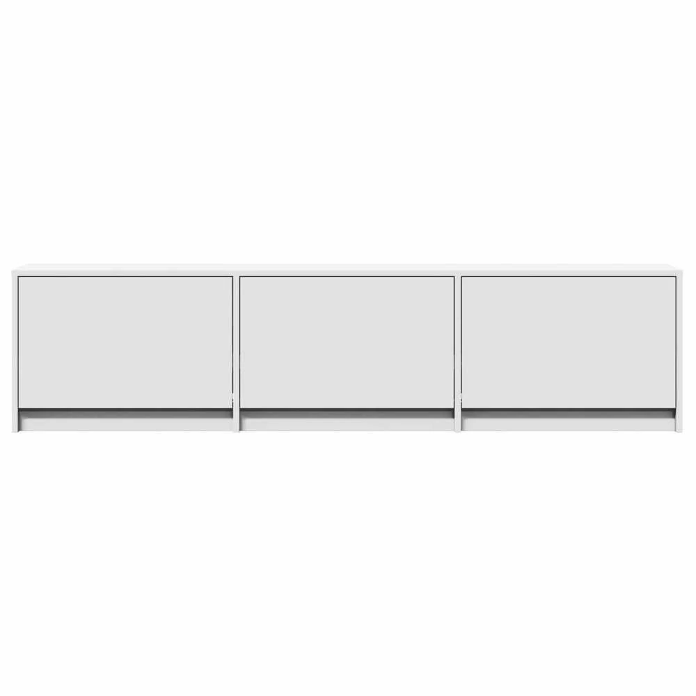 TV staliukas TV spintelė su LED 165 x 34 x 40 cm Baltas Dirbtinė mediena