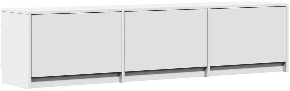 TV staliukas TV spintelė su LED 165 x 34 x 40 cm Baltas Dirbtinė mediena