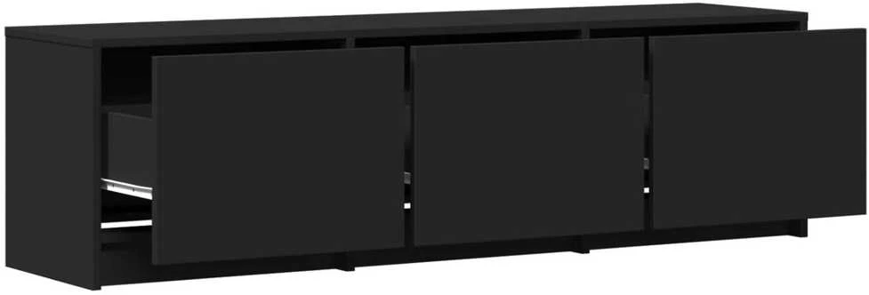 TV staliukas TV spintelė su LED 140 x 34 x 40 cm Juodas Dirbtinė mediena