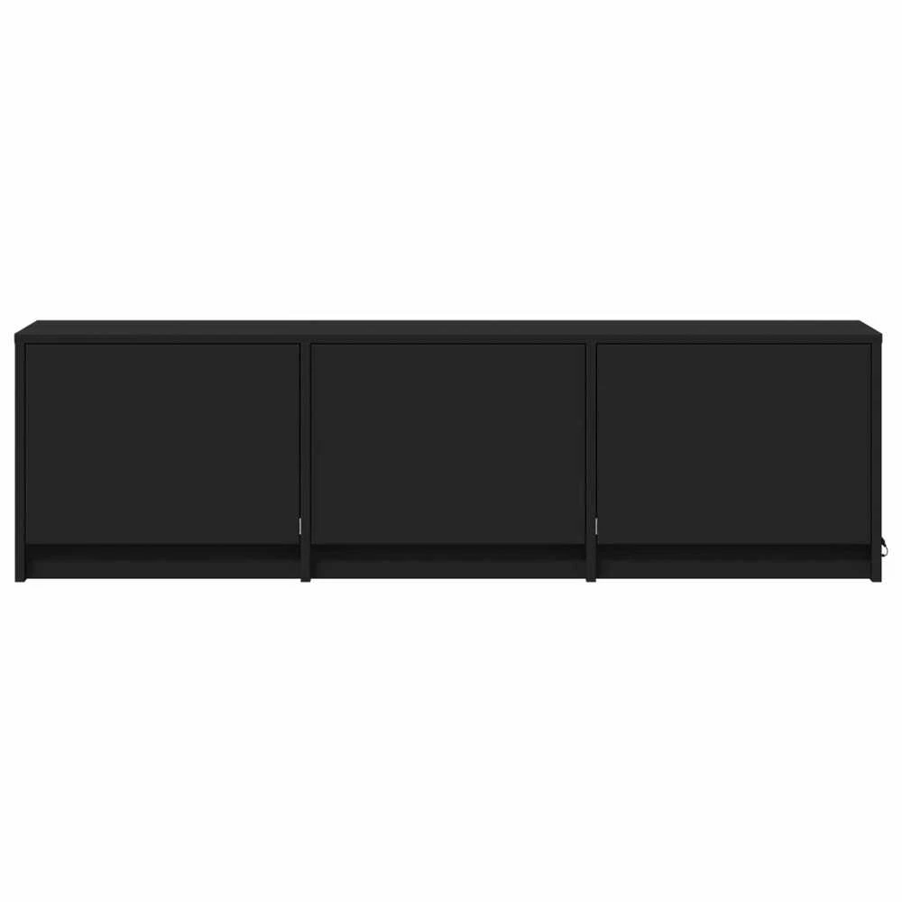 TV staliukas TV spintelė su LED 140 x 34 x 40 cm Juodas Dirbtinė mediena