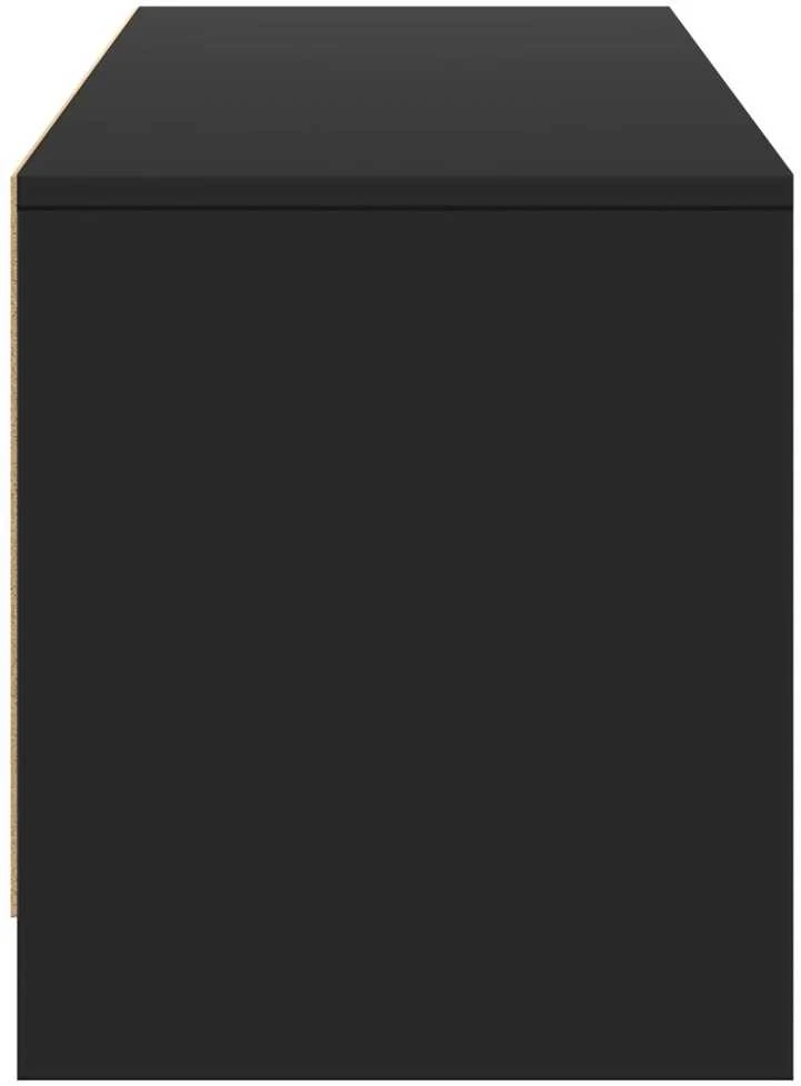 TV staliukas TV spintelė su LED 165 x 34 x 40 cm Juodas Dirbtinė mediena