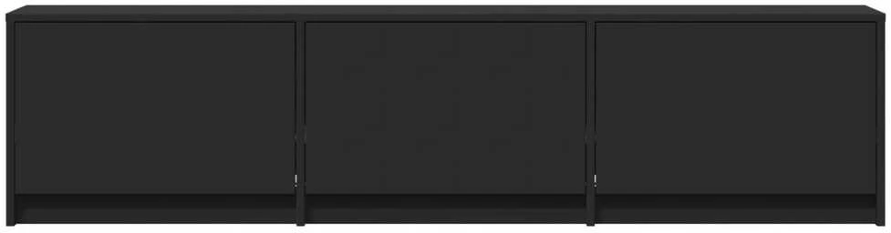 TV staliukas TV spintelė su LED 165 x 34 x 40 cm Juodas Dirbtinė mediena