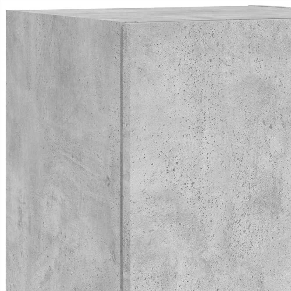 TV staliukas TV spintelė su LED lemputėmis, betono pilka, 30,5x30x102cm