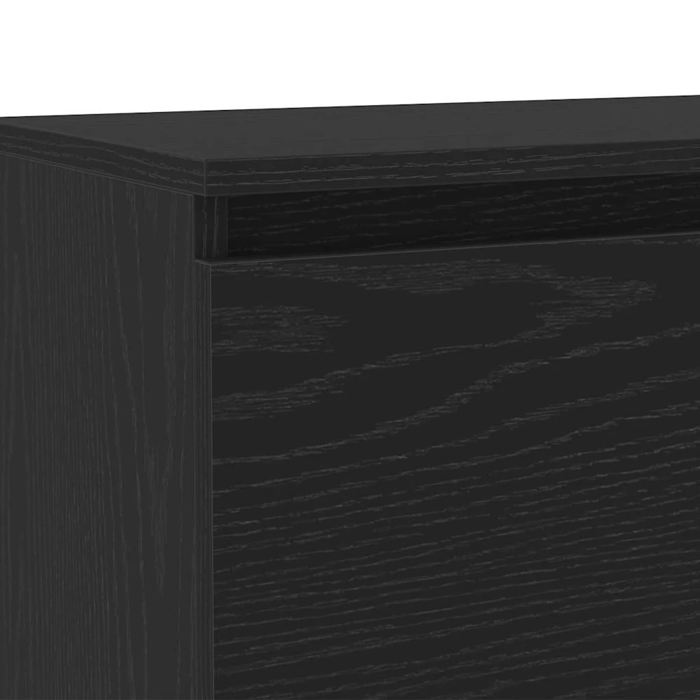 TV staliukas TV spintelė su LED lemputėmis, juodo ąžuolo spalvos, 120x30x36 cm, inžinerinė mediena