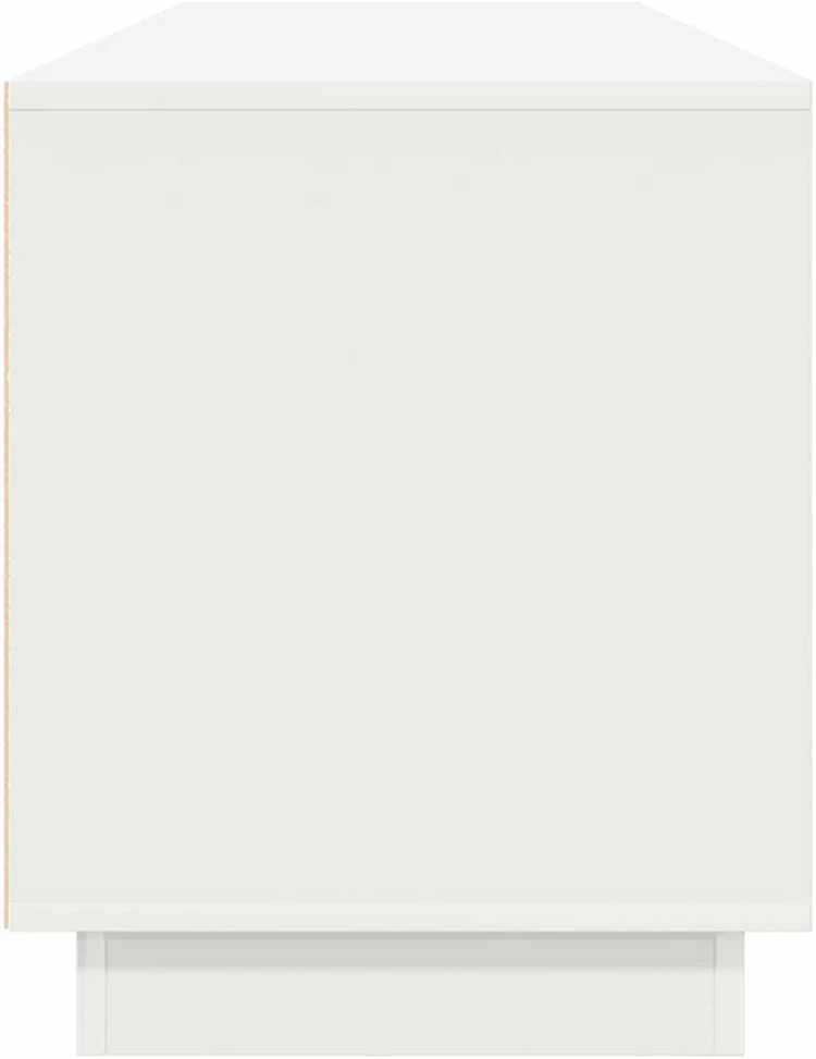 TV staliukas TV spintelė su LED lemputėmis, baltos spalvos, 193,5x41x50 cm