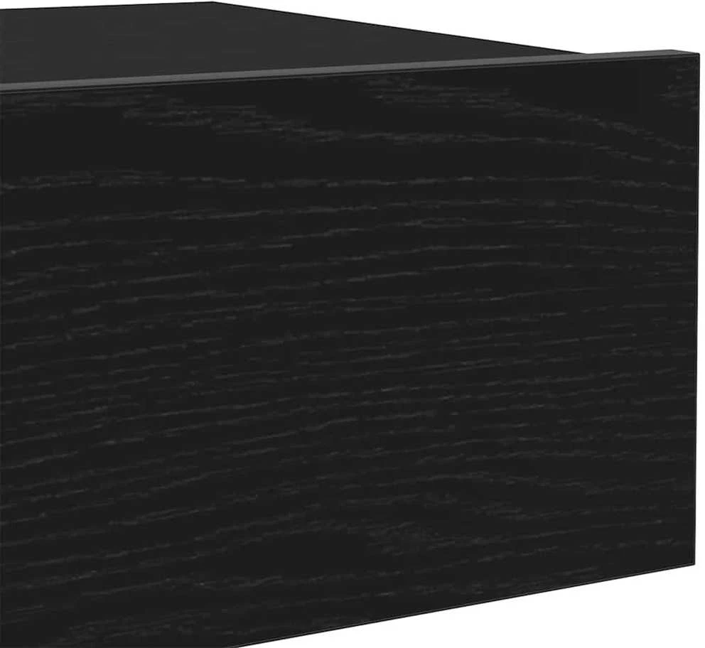 TV staliukas TV spintelė su LED lemputėmis, juodo ąžuolo spalvos, 60x35x15,5 cm