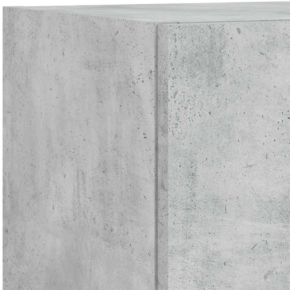 TV staliukas TV spintelė su LED lemputėmis, betono pilka, 30,5x30x90cm
