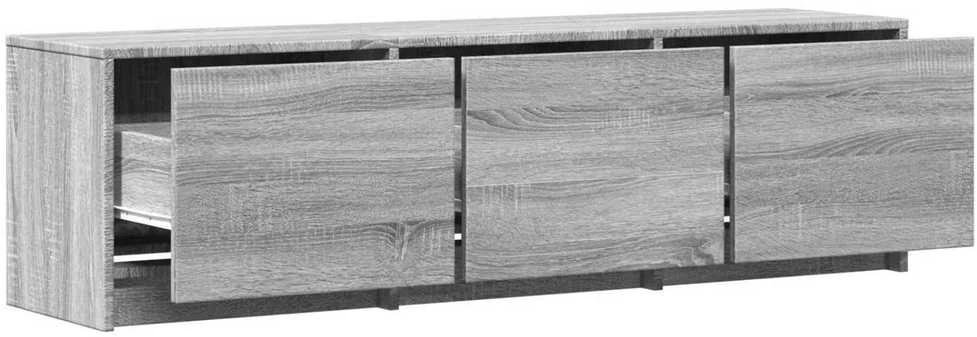 TV staliukas TV spintelė su LED 140x34x40 cm Pilka Sonoma Dirbtinė mediena