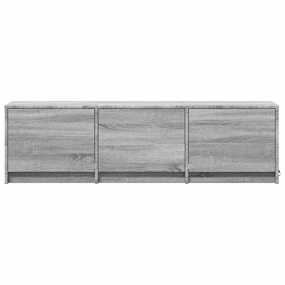 TV staliukas TV spintelė su LED 140x34x40 cm Pilka Sonoma Dirbtinė mediena