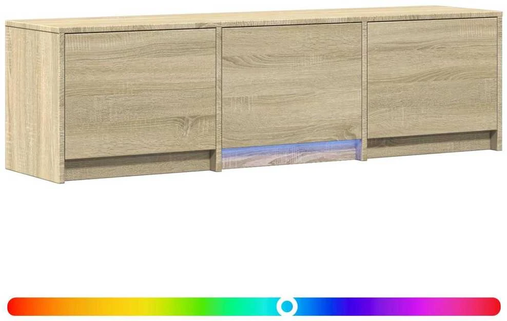 TV staliukas TV spintelė su LED 140 x 34 x 40 cm Sonoma ąžuolas