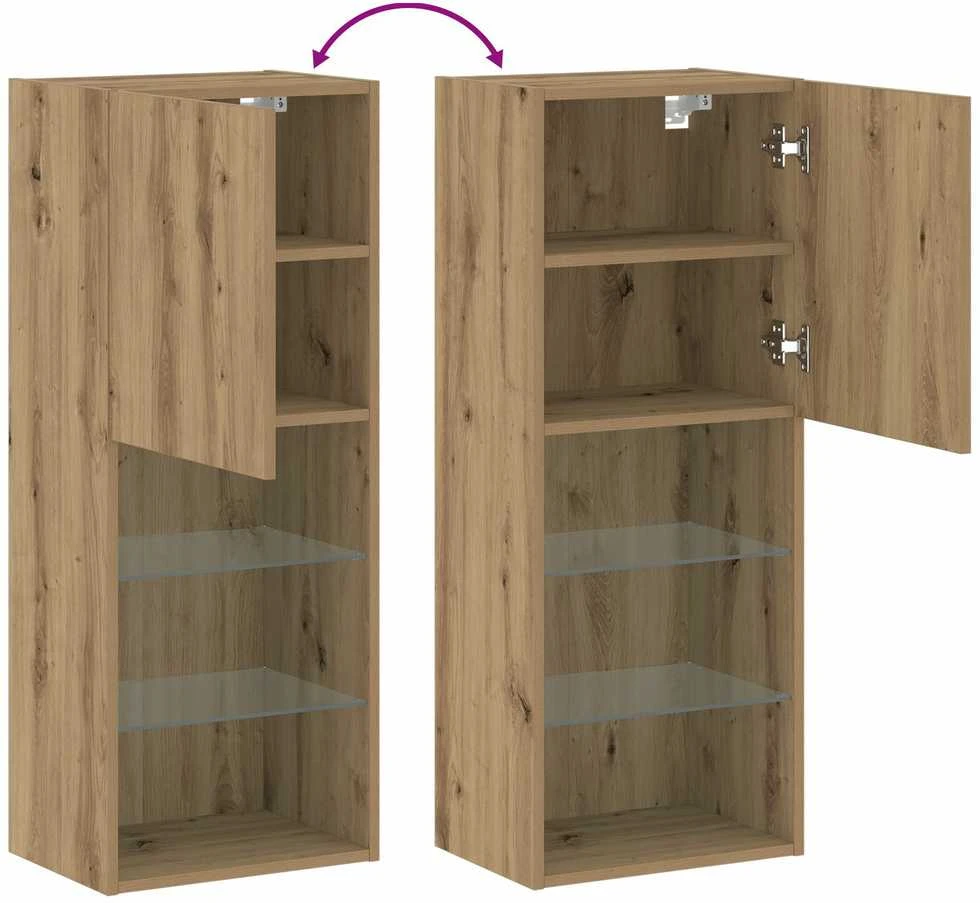 TV staliukas TV spintelių komplektas 40,5 x 30 x 102 cm Amatininkų ąžuolas