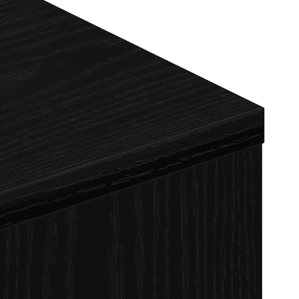 TV staliukas TV spintelė su ratukais, juodas ąžuolas, 102x34,5x43cm, mediena
