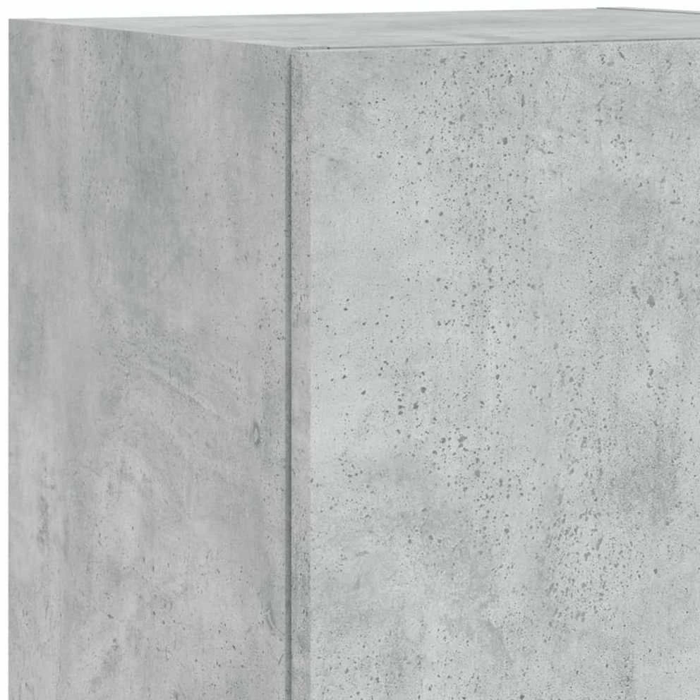 TV staliukas TV spintelės su LED lemputėmis, 2vnt., betono, 30,5x30x102cm