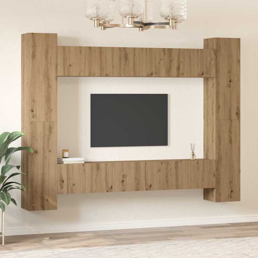 TV staliukas TV spintelių komplektas 10 vnt. Amatininkų ąžuolas