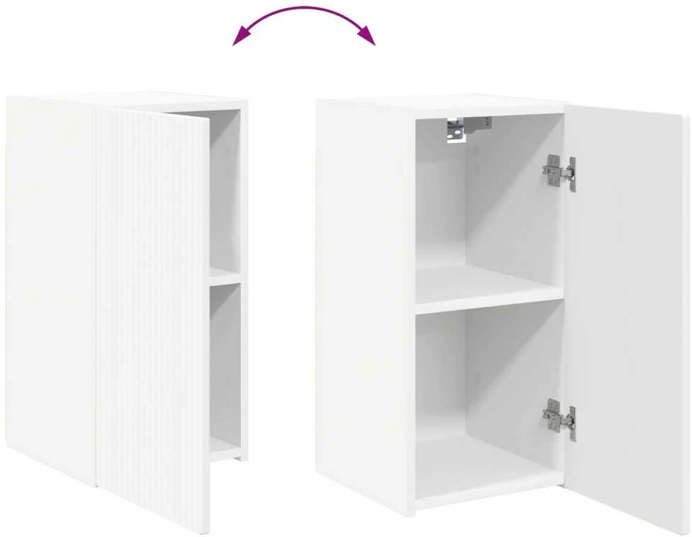 TV staliukas TV spintelių komplektas 6 pcs Balta Apdirbta mediena