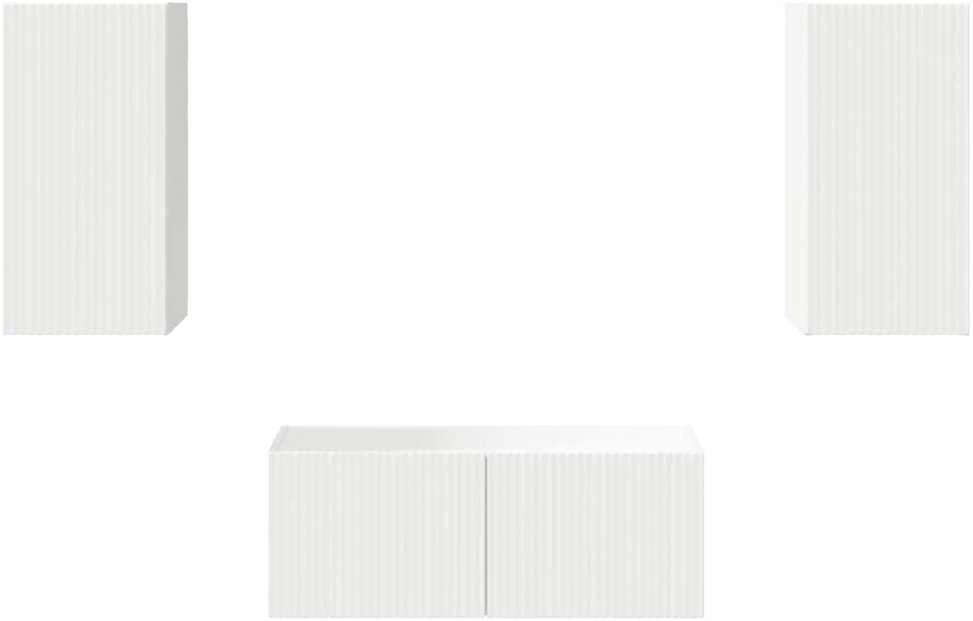 TV staliukas TV spintelių komplektas 6 pcs Balta Apdirbta mediena