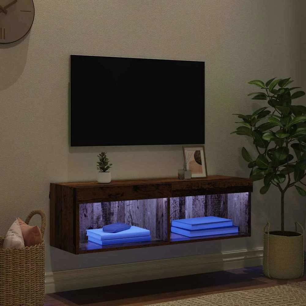 TV staliukas TV spintelių komplektas Senovinis medis Apdirbta mediena